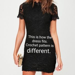 Missguided Crochet Lace Black Dress